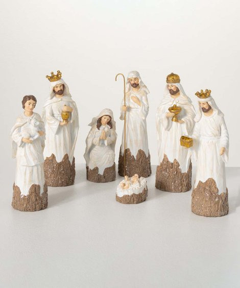 White Nativity Figurine - Set of Seven | Zulily