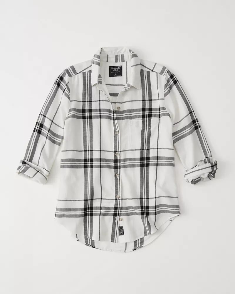 Drapey Plaid Shirt | Abercrombie & Fitch US & UK