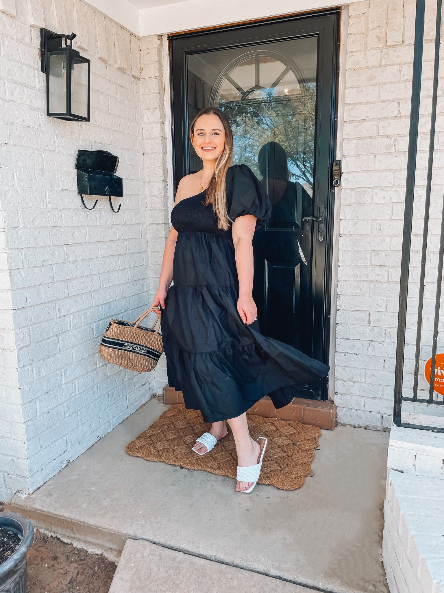 amazon black maternity dress Lily Maternity Shirred Green Linen Dress main image 1