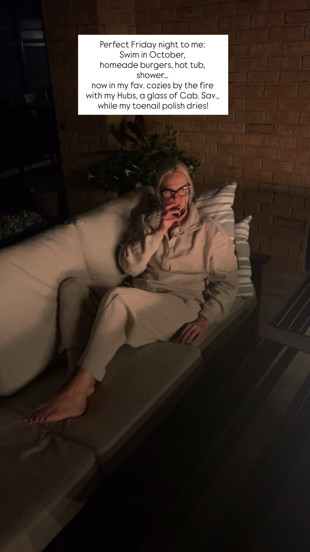 The coziest jogger set EVER! I size down in most Aerie sweats - XS top & Small tall for pant. Also, Just painted my toes my fav. fall colour with my fav. polish. 

#LTKover50style #LTKstyletip #LTKcanada