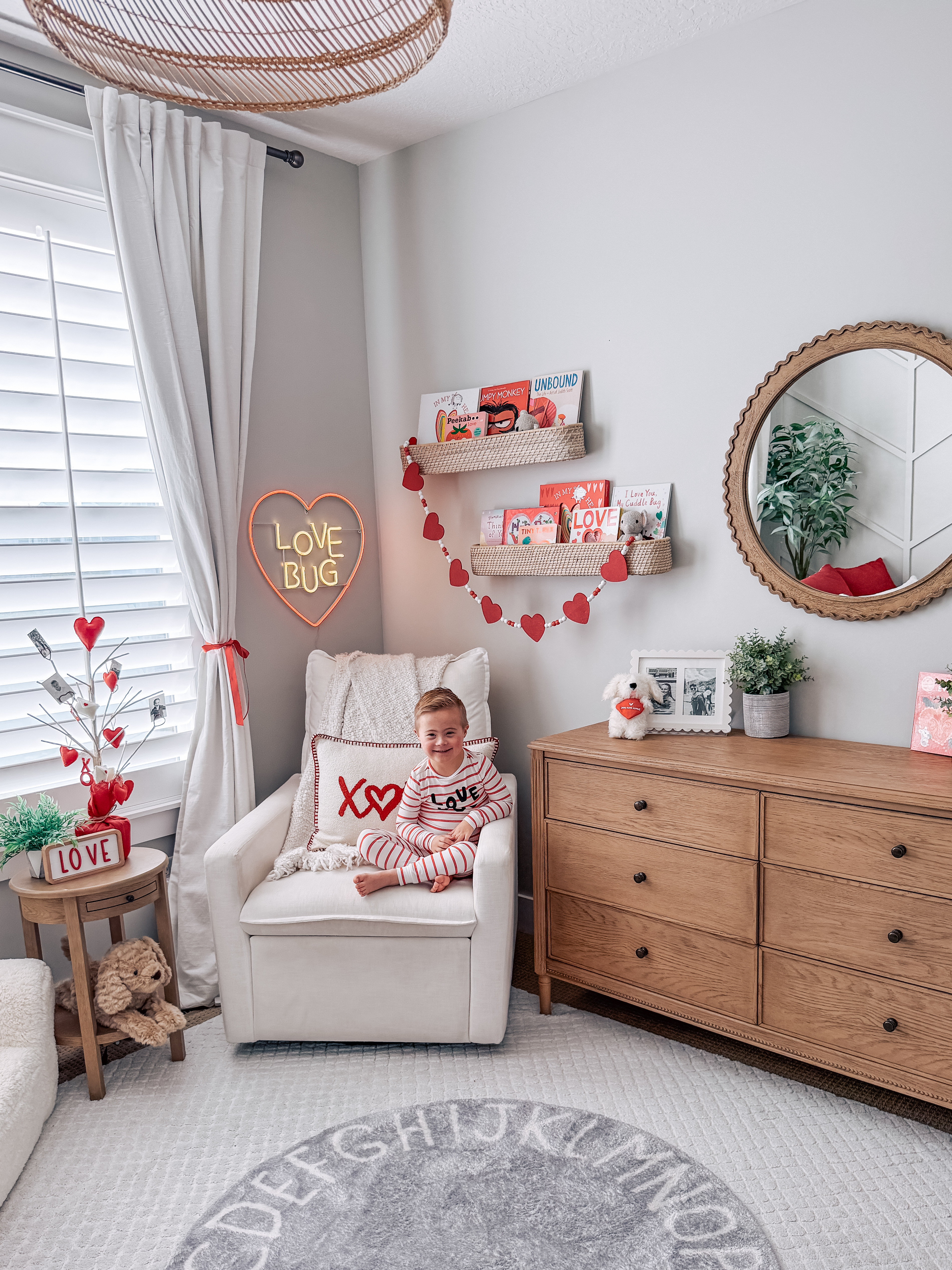 Huddy loving his Valentine's Day room! 

 #LTKValentine #LTKSeasonal #LTKHome
