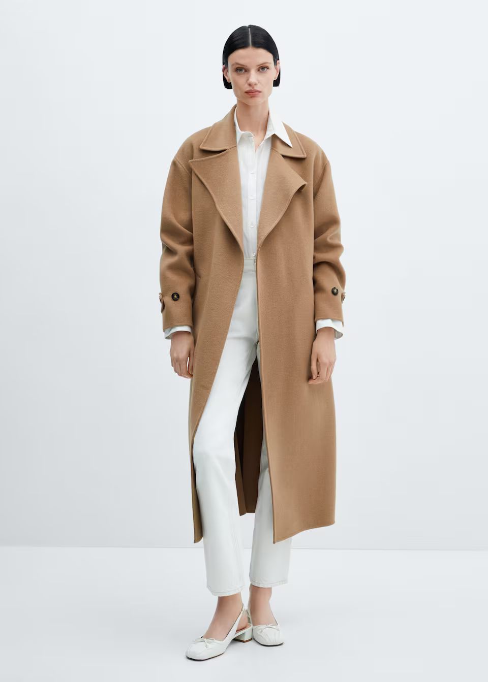 Woolen coat with belt -  Women | Mango USA | MANGO (US)