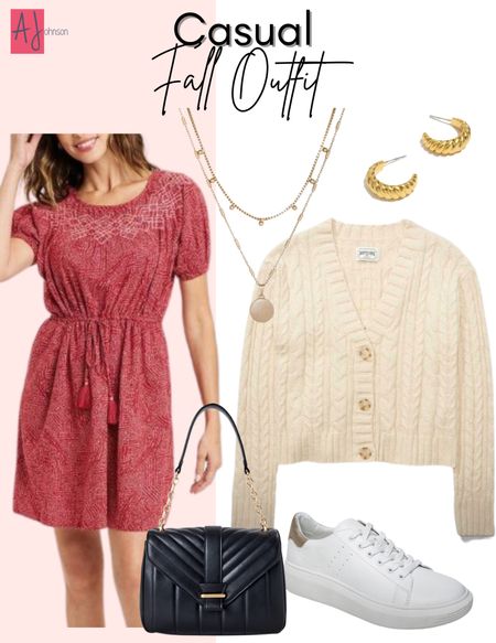 Yes stunning casual fall dress is the perfect date night outfit when paired with this chunky sweater. I love cozy fall trendy outfits when paired with a white sneaker.￼

#LTKSeasonal #LTKshoecrush #LTKstyletip
