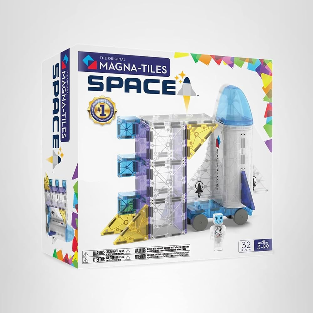 MAGNA-TILES Space 32-Piece Magnetic Construction Set, The Original Magnetic Building Brand | Amazon (US)