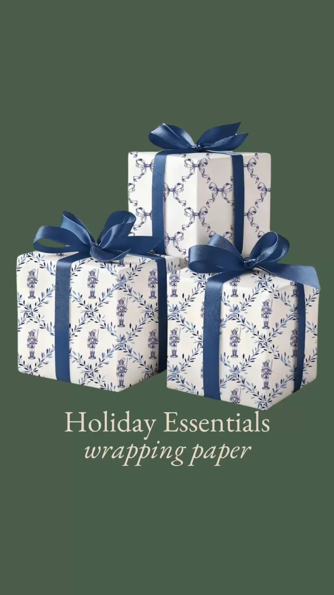 Holiday gifts just got prettier!! Classic blue and white nutcracker wrapping paper from Amazon 

#LTKCyberWeek #LTKHoliday #LTKGiftGuide