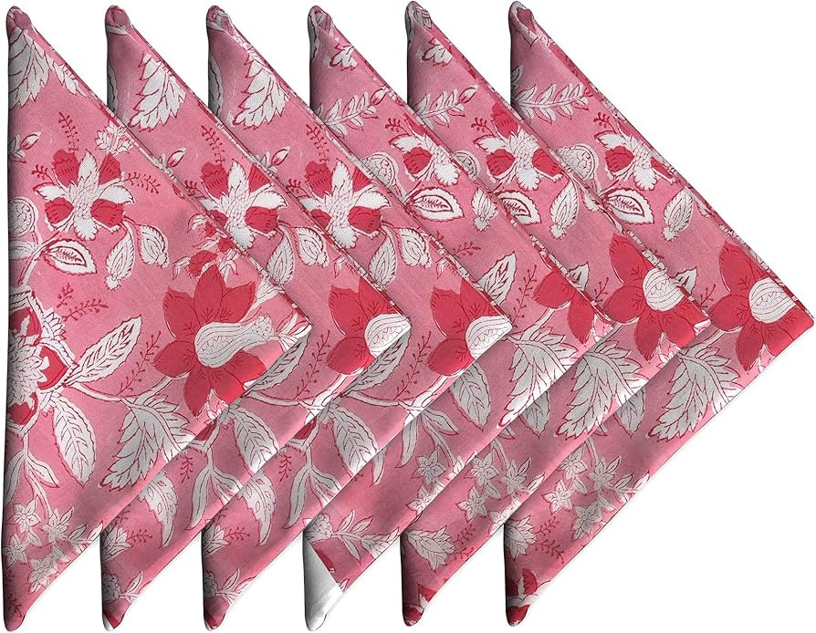 Craftbot Cotton Dinner Napkins 18x18 inches - Washable Cloth Napkins Set of 6 - Everyday Use or D... | Amazon (US)