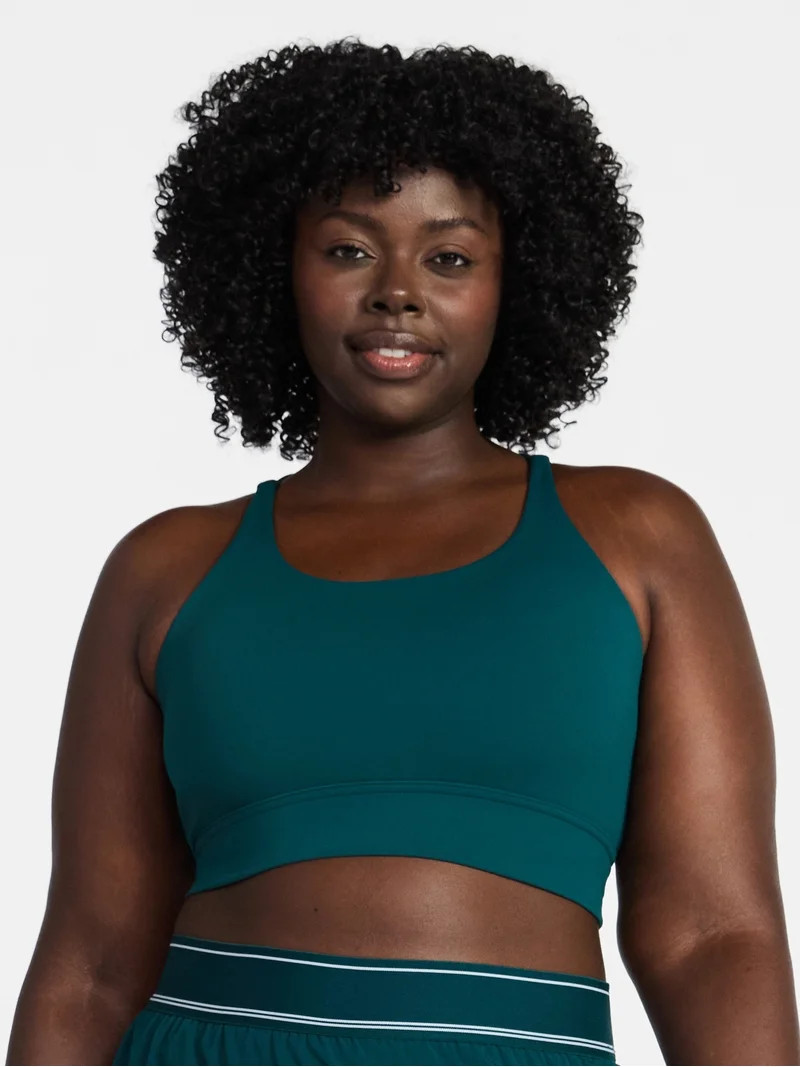 Avia Women’s Strappy Longline Bra, Sizes XS-XXXL | Walmart (US)