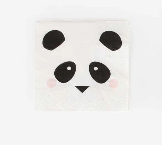 Panda Paper Napkins Birthday Party Animal Party Tableware | Etsy | Etsy (UK)
