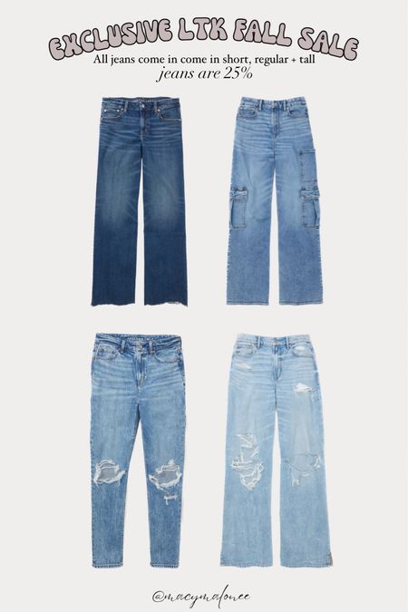 Jeans come in short, regular + tall 25% off

Aerie sale 