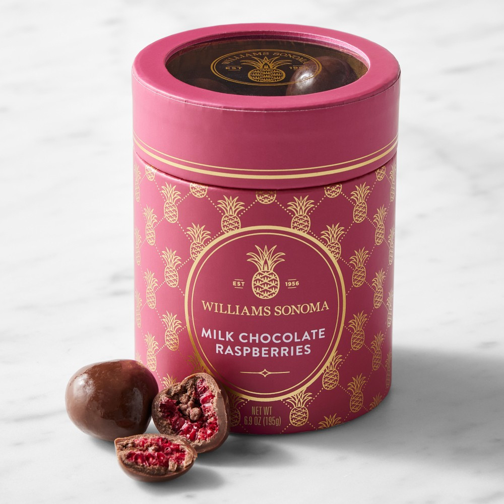 Williams Sonoma Heritage Canister, Milk Chocolate Raspberries | Williams-Sonoma