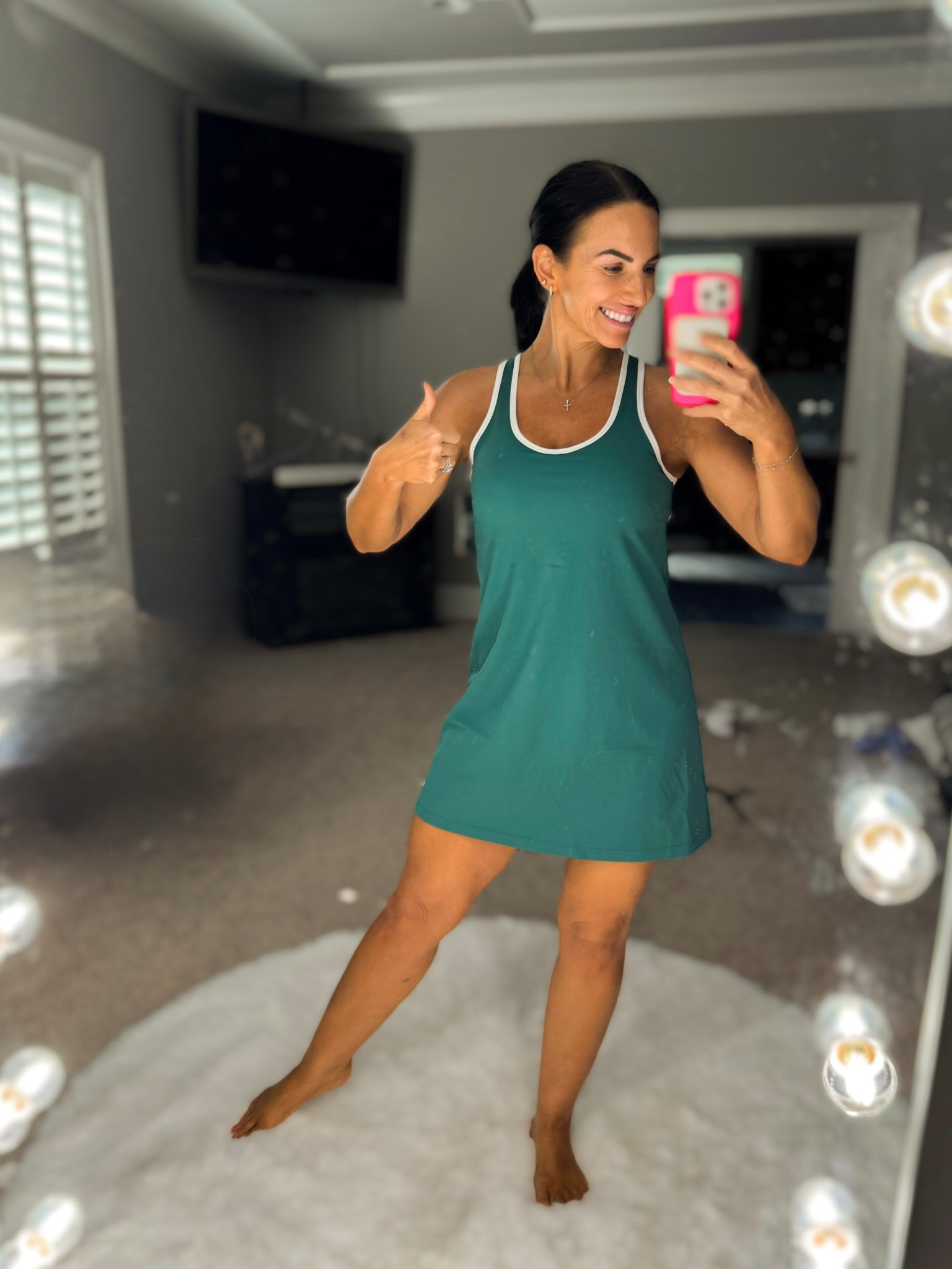 Catch me living in athliesure all summer long! This dress is racerback, with shelf bra and padding. It also features easy back opening in the built in shorts. Wearing a small  

#LTKActive #LTKTravel #LTKStyleTip