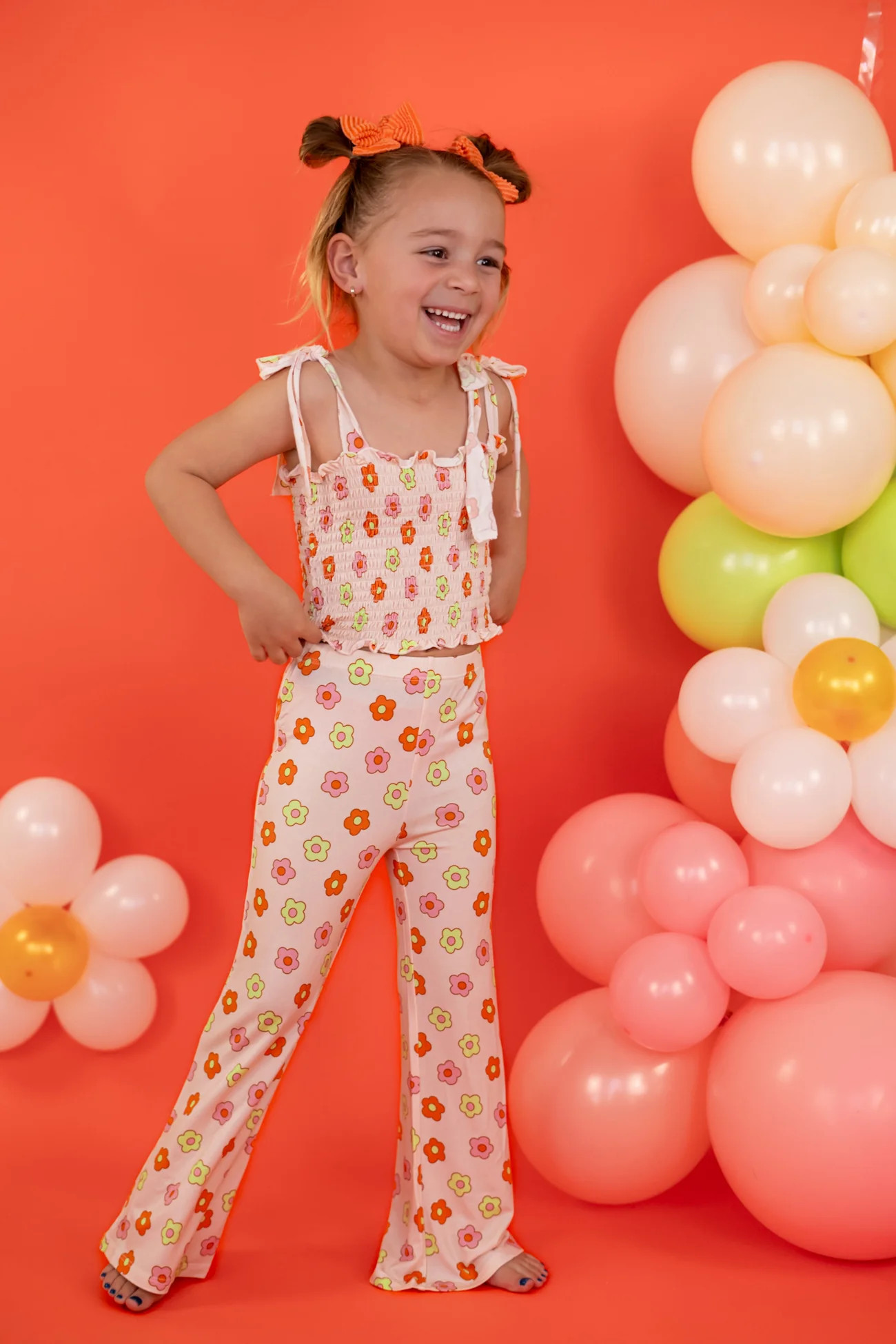 FEELIN' FLOWERFUL DREAM SMOCKED FLARE SET | Dream Big Little Co.