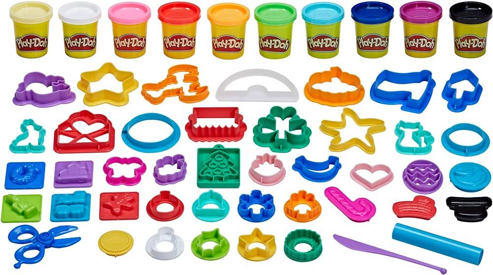 Amazon.com: Play-Doh Holiday Set of Tools, 43 Accessories & 10 Modeling Compound Colors, Perfect ... | Amazon (US)