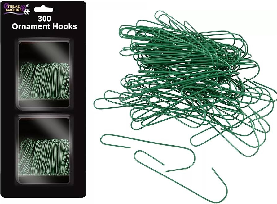 300 Christmas Tree Ornament Baubles Hangers Hooks Hanging Wire Holder Craft Hook (assorted sizing... | Amazon (UK)