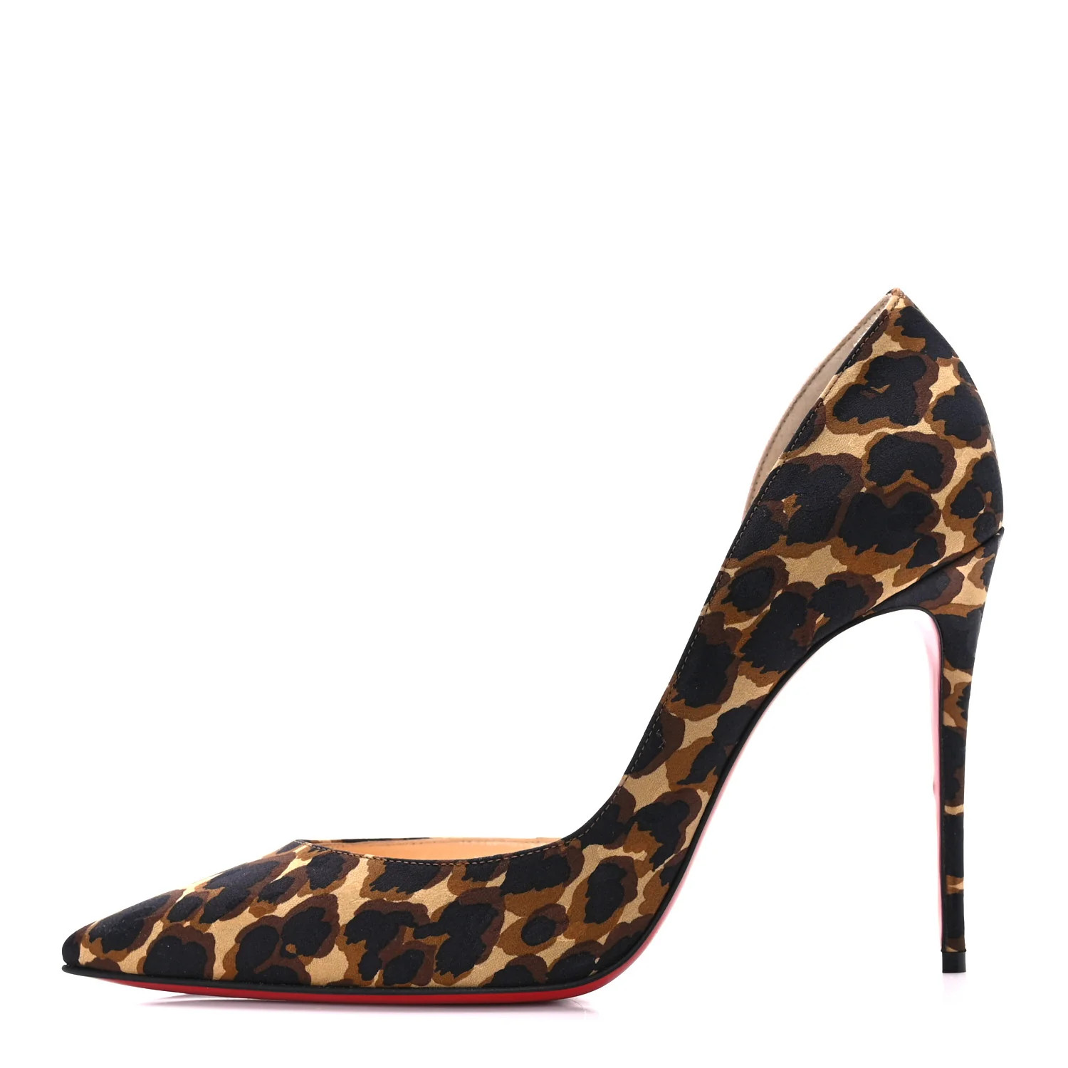CHRISTIAN LOUBOUTIN Silk Leopardi Iriza 100 Pumps 39.5 Marron | FASHIONPHILE (US)