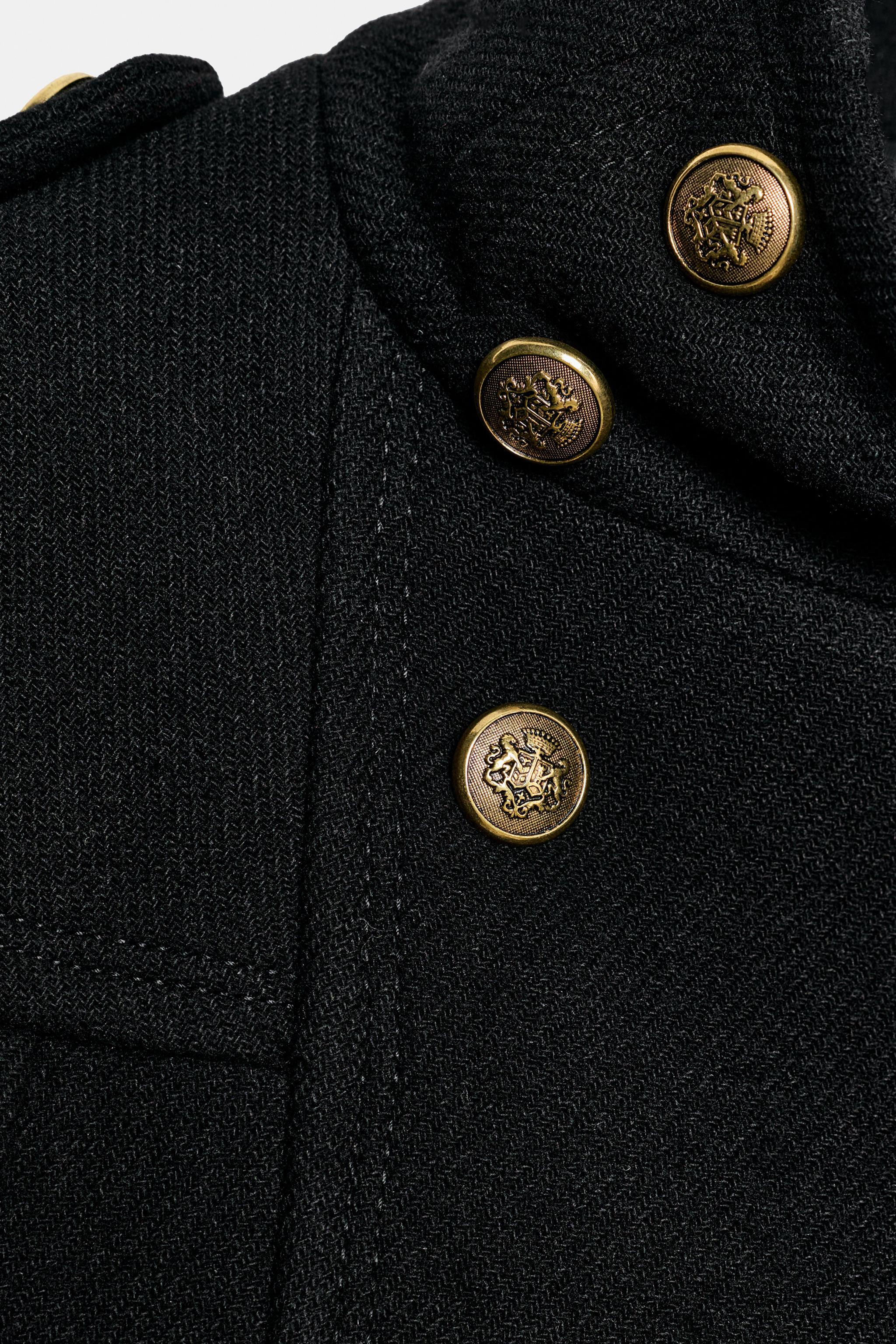 WOOL BLEND CAPE WITH METAL BUTTONS ZW COLLECTION | Zara US