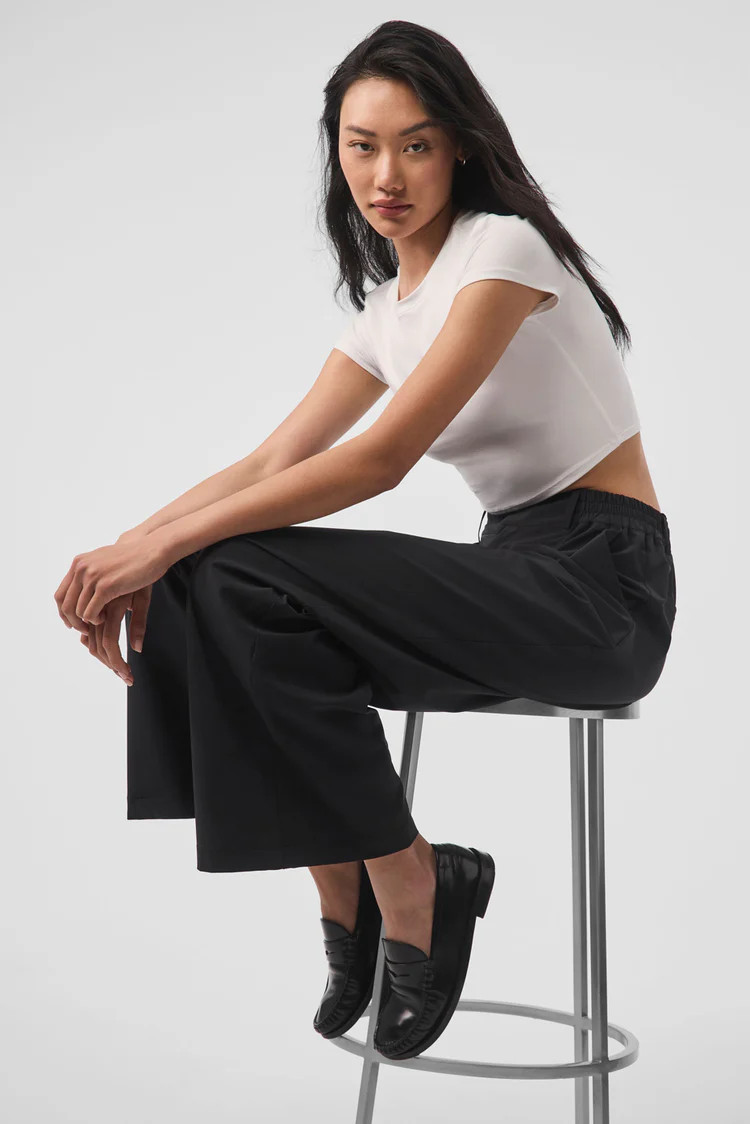 Alosoft Crop Finesse Short Sleeve | Alo Yoga (US)