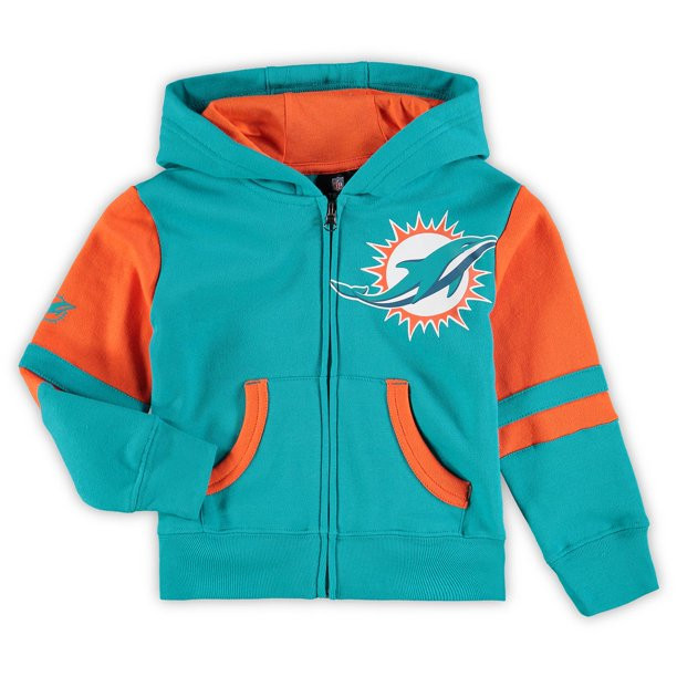Preschool Aqua Miami Dolphins Stadium Full-Zip Hoodie - Walmart.com | Walmart (US)