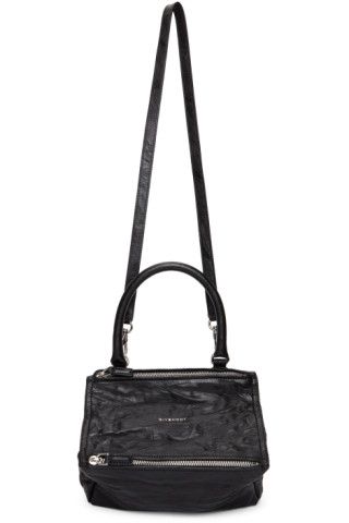 Black Crinkled Small Pandora Bag | SSENSE