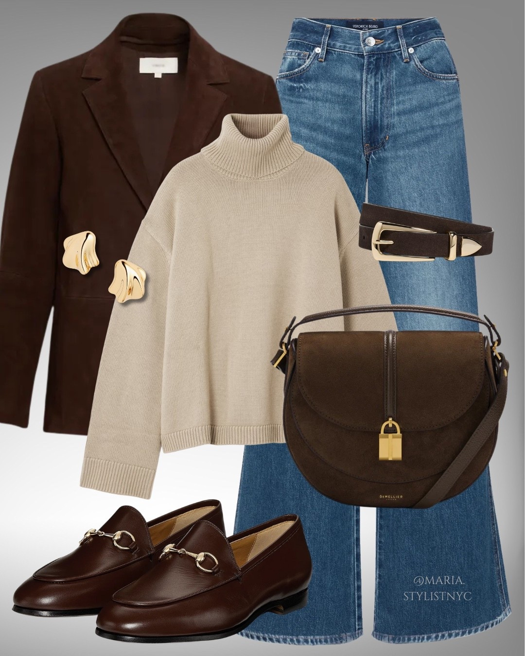 Espresso Brown Suede Blazer + Turtleneck Sweater + Jeans + Loafers 👞 
Fall Outfit 🍂✨

#LTKWorkwear #LTKStyleTip #LTKShoeCrush
