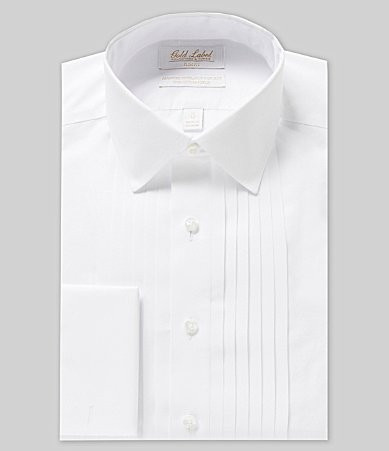 Gold Label Roundtree Yorke Slim-Fit Non-Iron Spread Collar French Cuff Tuxedo Dress Shirt - 16.0 x 32 | Dillard's