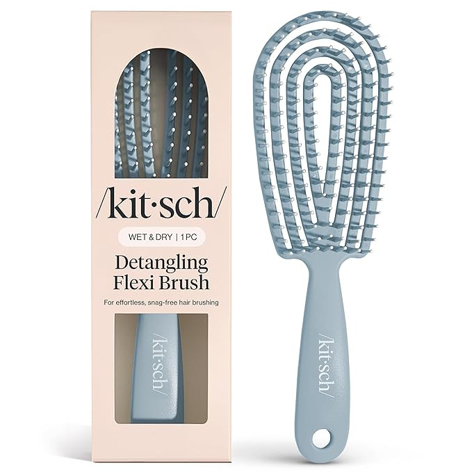 Kitsch Detangler Brush – Flexible Curly Hair Brush for Women, Men & Kids | Detangling Hairbrush... | Amazon (US)