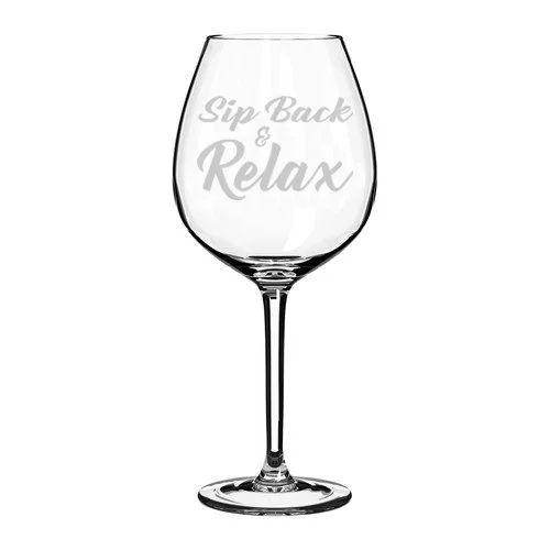 Wine Glass Goblet Funny Sip Back And Relax (20 oz Jumbo) | Walmart (US)