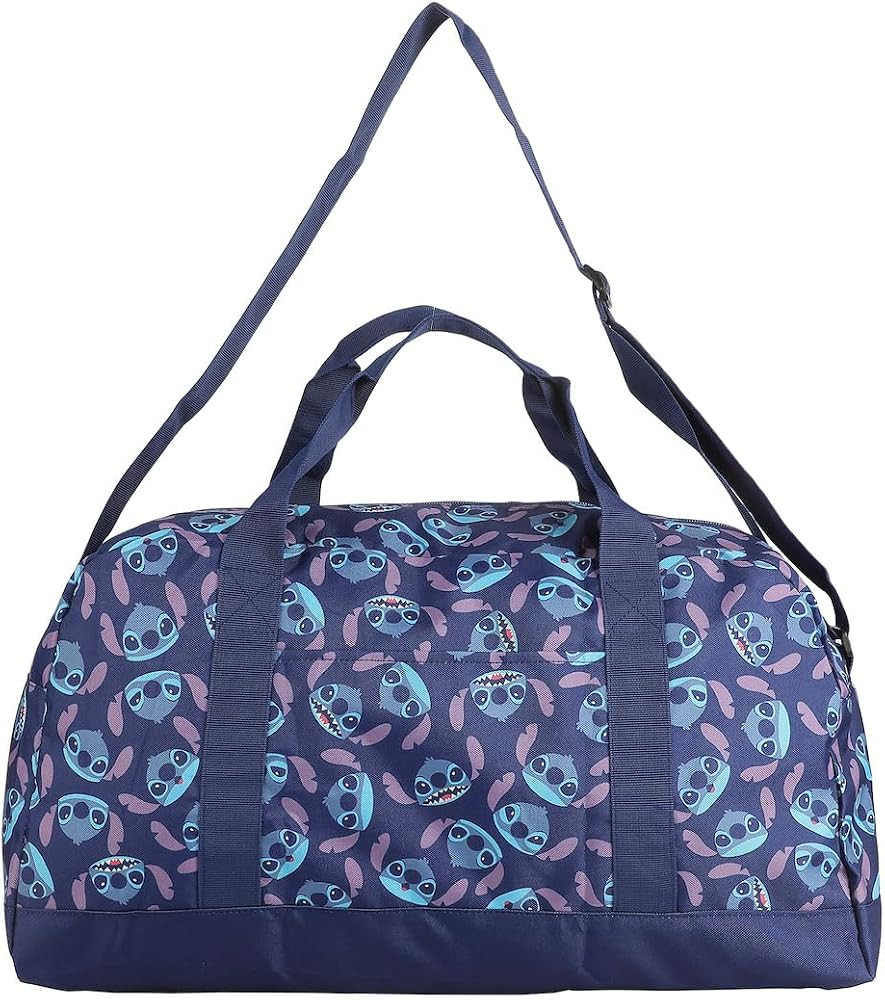 Lilo & Stitch All-Over Stitch Face Print Blue 21" Packable Duffel | Amazon (US)