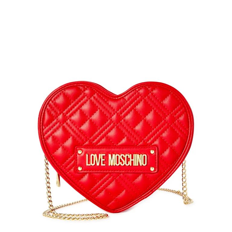 Love Moschino Women's Red Heart Shoulder Bag with Chain | Walmart (US)