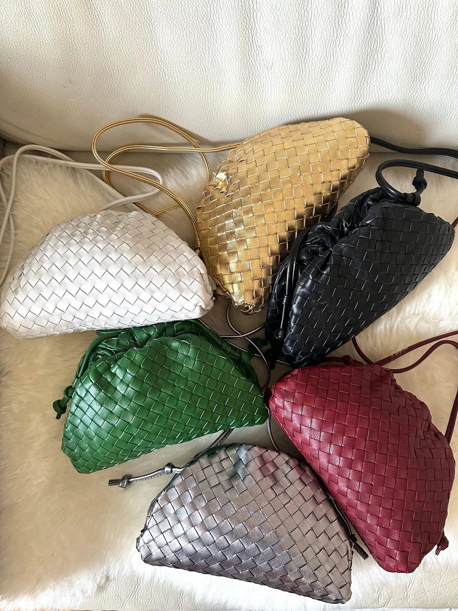 Pouch clutch in genuine woven leather Made in Italy, Italian woven leather handbag pouch, elegant... | Etsy (US)