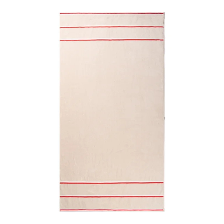 Mainstays Patriotic Cotton Blend Cabana Beach Towel, 36 x 72 in, Beige | Walmart (US)
