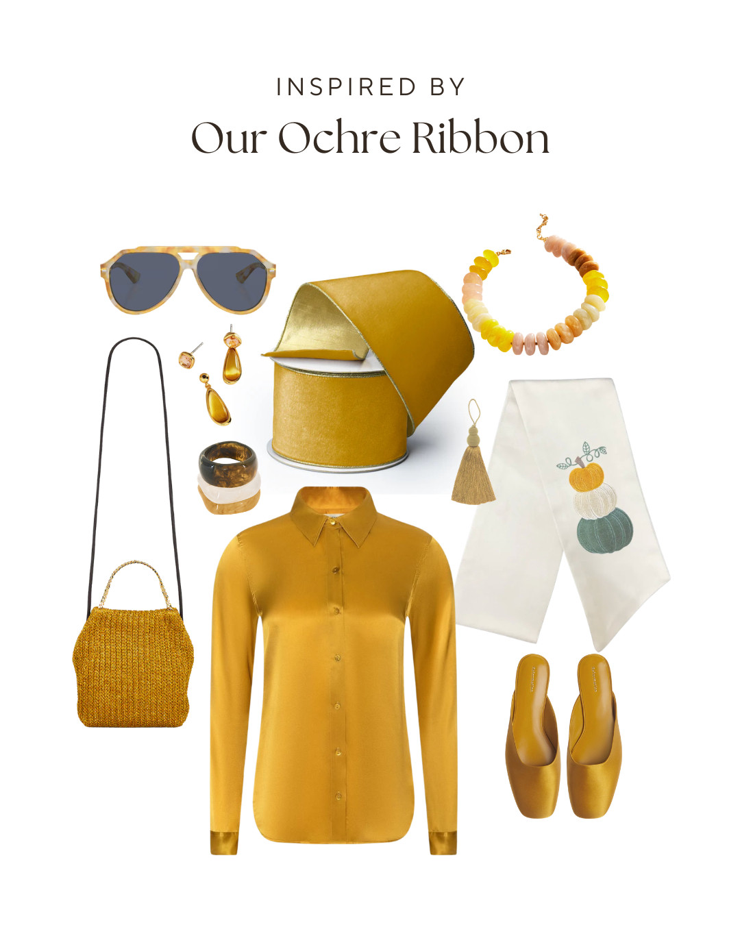 Items inspired by our Ochre Ribbon! 

 