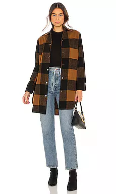 Bb dakota eldridge plaid oversized outlet coat