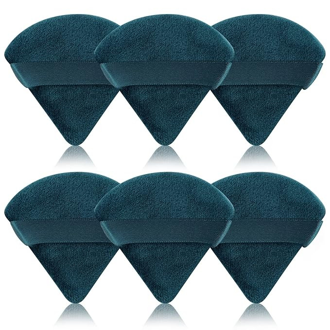 Pimoys 6 Pieces Triangle Powder Puff Face Soft Makeup Sponge for Loose Powder Body Powder, Cosmet... | Amazon (US)