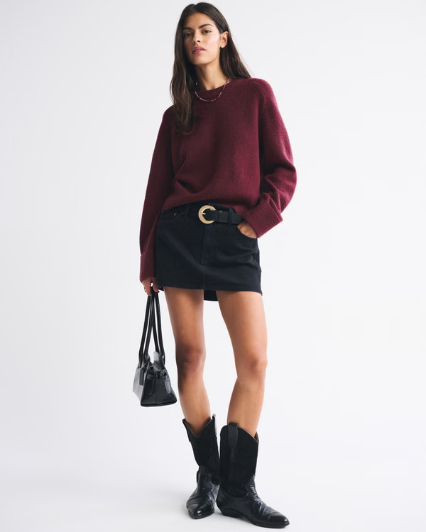 The A&F Madeline Crew Sweater | Abercrombie & Fitch (US)