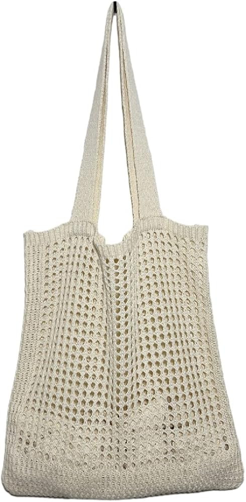 GGOOB Beach Tote Bag Aesthetic Coconut Girl Aesthetic Tote Bag Crochet Beach Bag Small Beach Bag ... | Amazon (US)