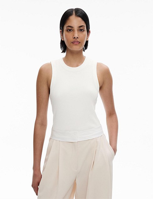 Witchery Crew Rib Tank | David Jones | David Jones (Australia & New Zealand)