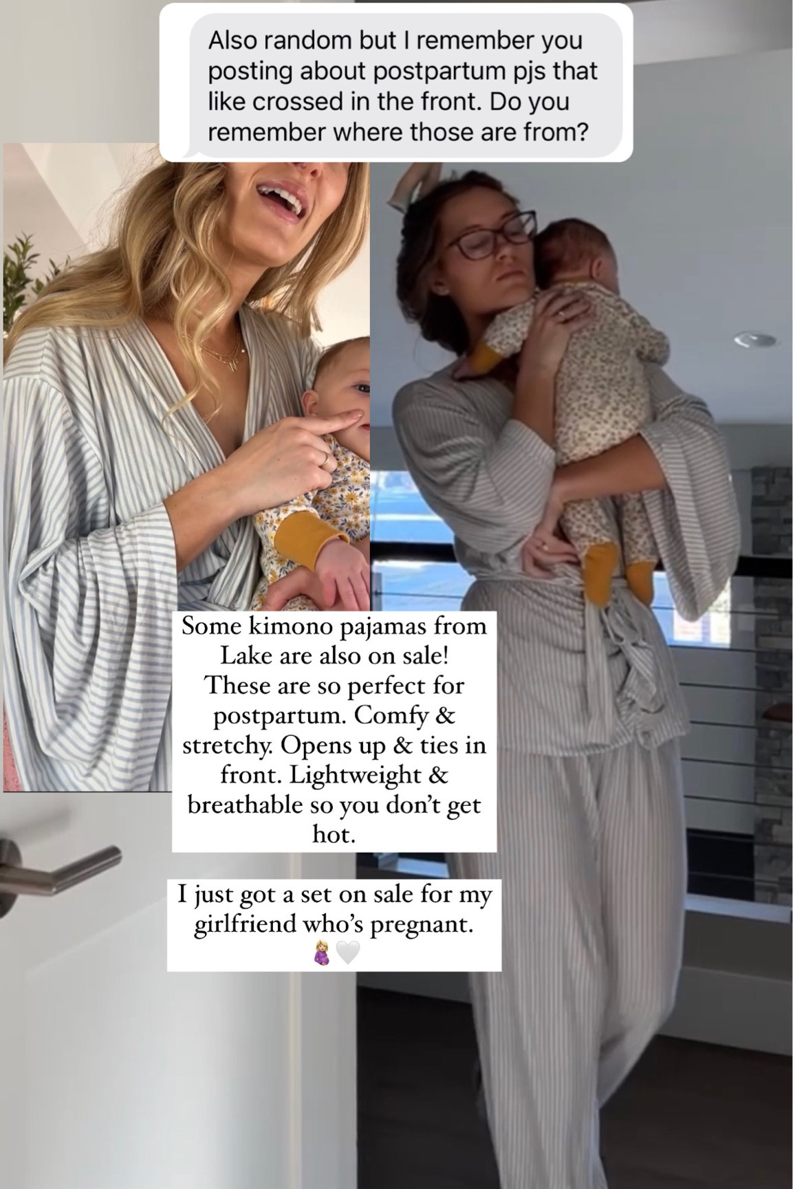 Lake kimono pajamas on sale for their 2024 summer sale! They’re the perfect postpartum pajamas. I get a size small  

#LTKsalealert