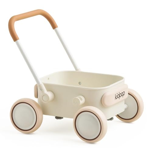 Kidpop PULA 2-in-1 Push and Pull-Along Wagon, Baby Push Walker for First Learner from 7 Month to 4 Year, One Year Birthday Gifts, Sturdy and Safe, Indoors and Outdoors (White) | Amazon (US)