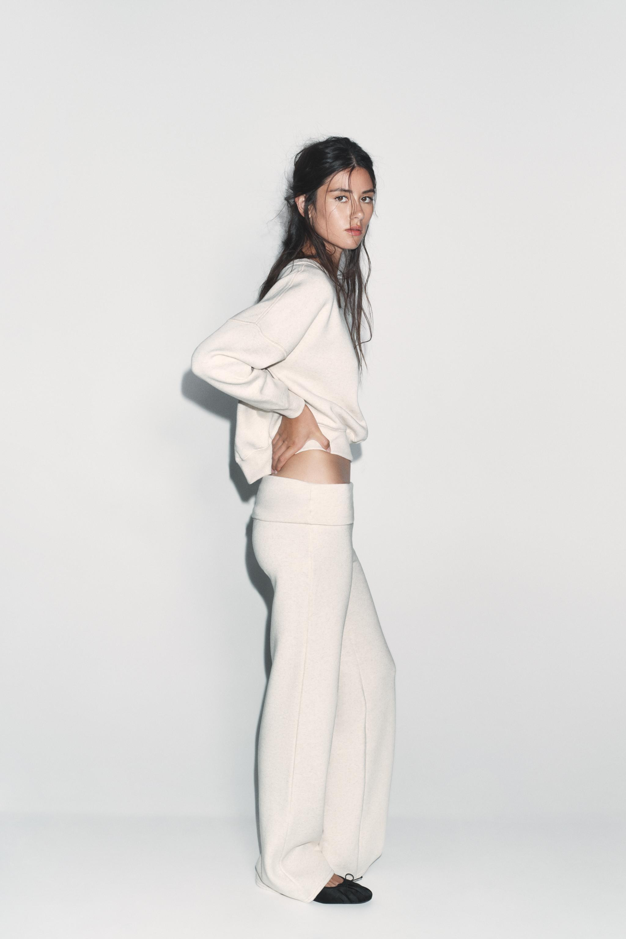 TROUSERS WITH TURN-UP WAIST | Zara UK