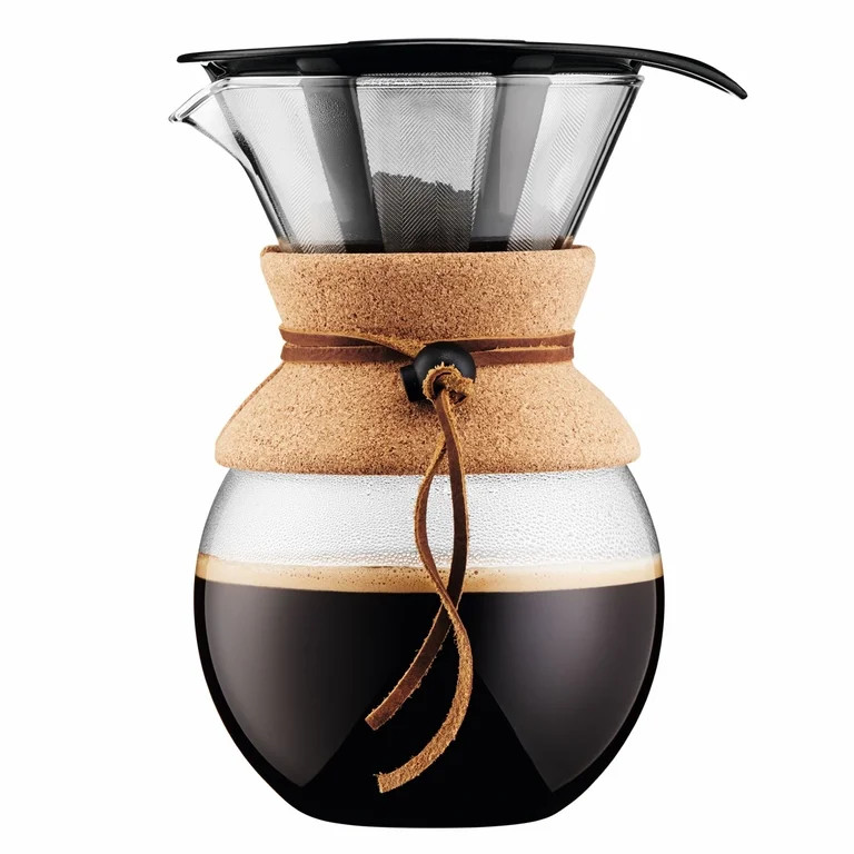 Bodum Pour Over Coffee Dripper 34 Ounce with Reusable Stainless Steel Filter, Cork | Walmart (US)