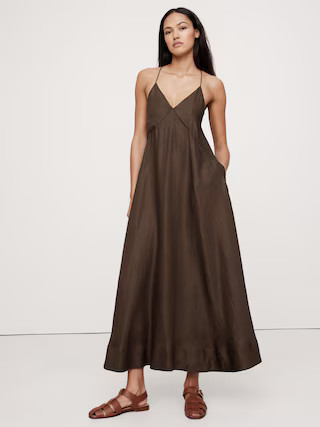 Viscose-Linen Maxi Dress | Banana Republic (US)