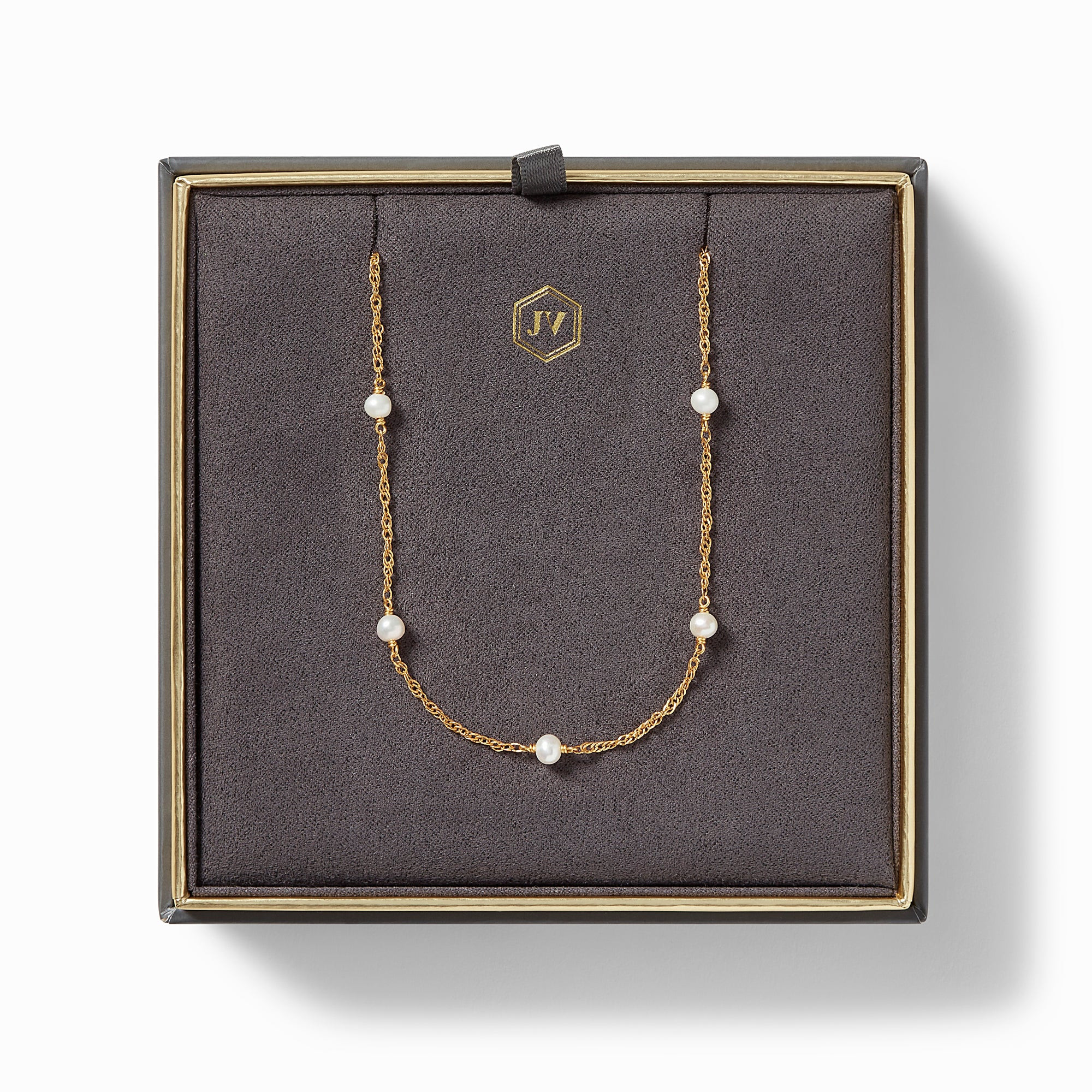 Charlotte Delicate Pearl Station Necklace | Julie Vos | Julie Vos