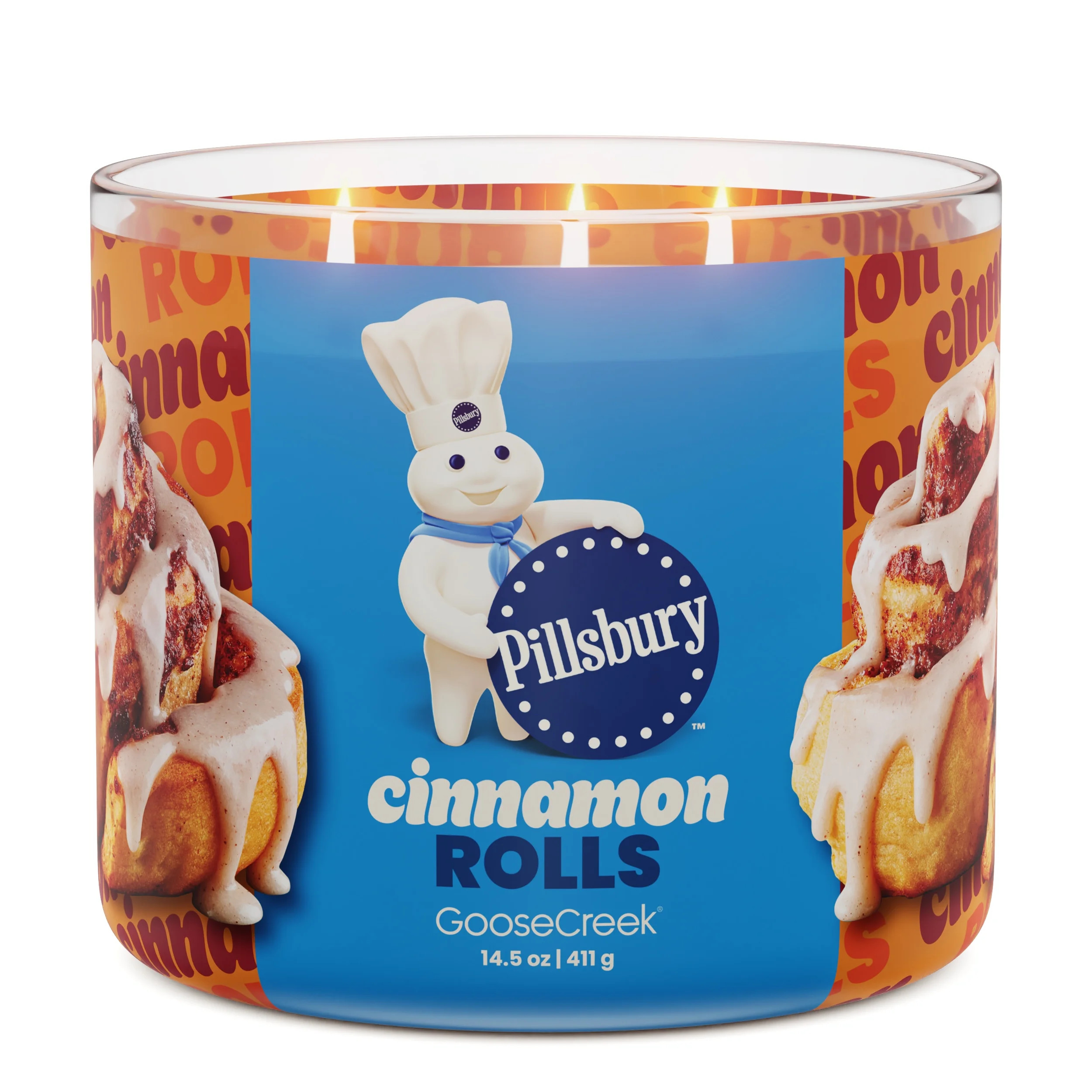 Goose Creek 3-Wick Pillsbury Cinnamon Rolls Scented Jar Candle, 14.5oz. | Walmart (US)