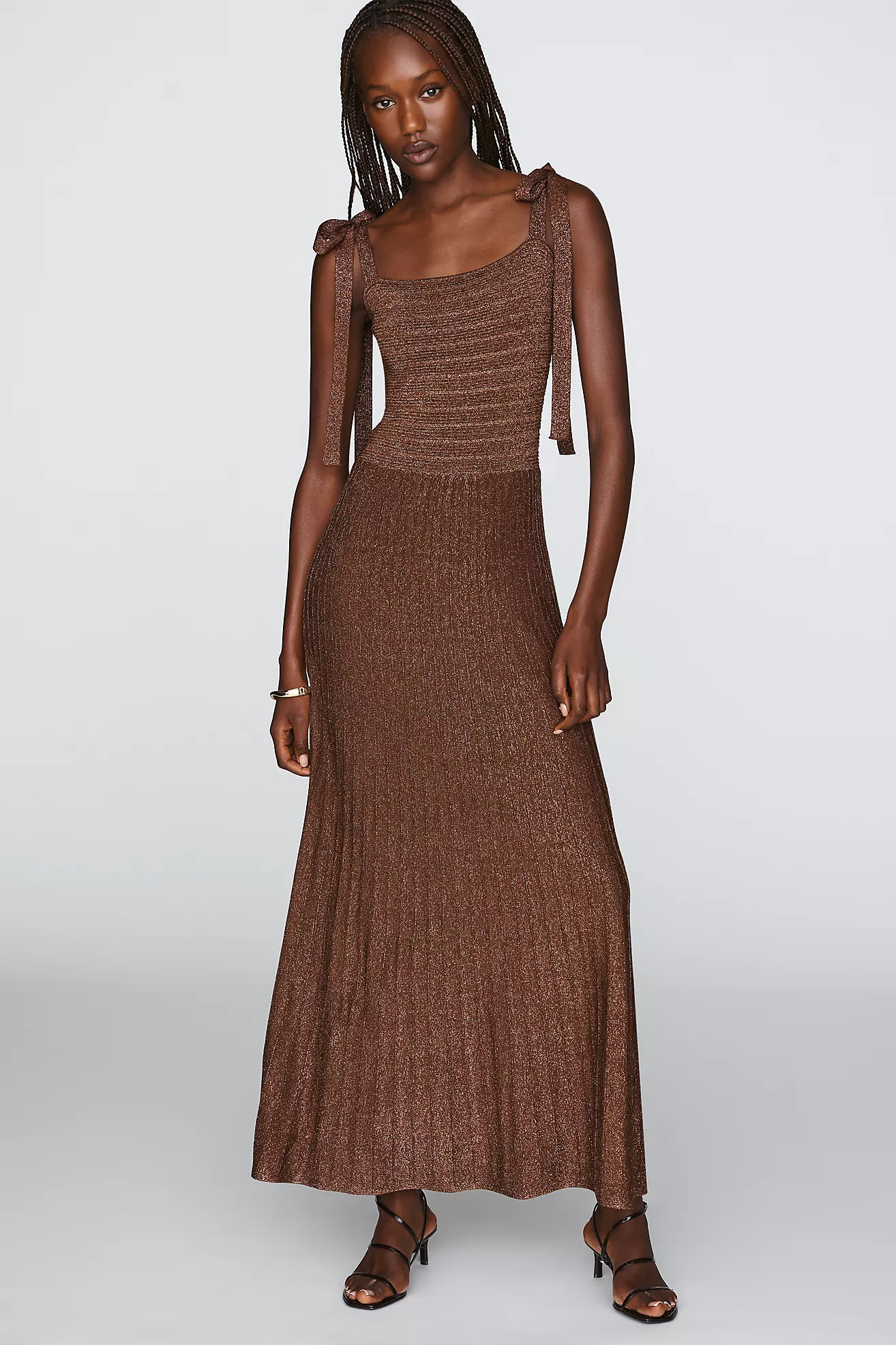 Endless Rose Square-Neck Midi Dress | Anthropologie (US)