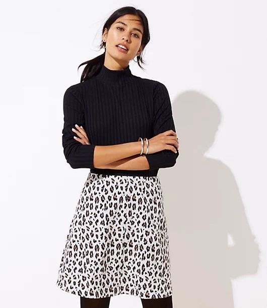 LOFT Leopard Print Flippy Skirt | LOFT
