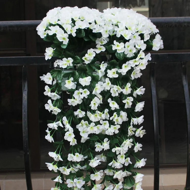 Clearance,Artificial Hanging Flowers, Simulation Hanging Plants Colorful Orchid Flower Bouquet fo... | Walmart (US)