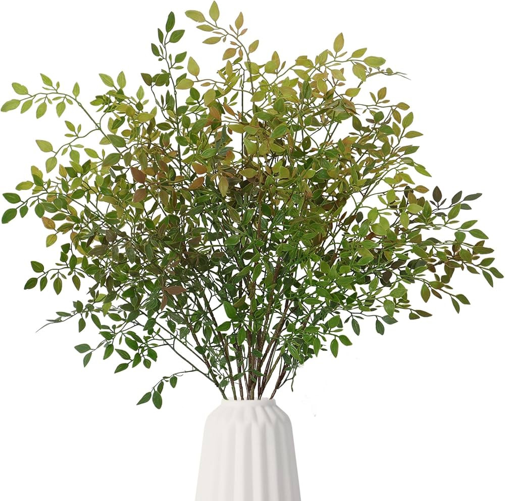 Dremisland Artificial Plant 43.3 Inch Artificial Bamboo Plant Branch 2 Pcs Artificial Green Stems... | Amazon (CA)