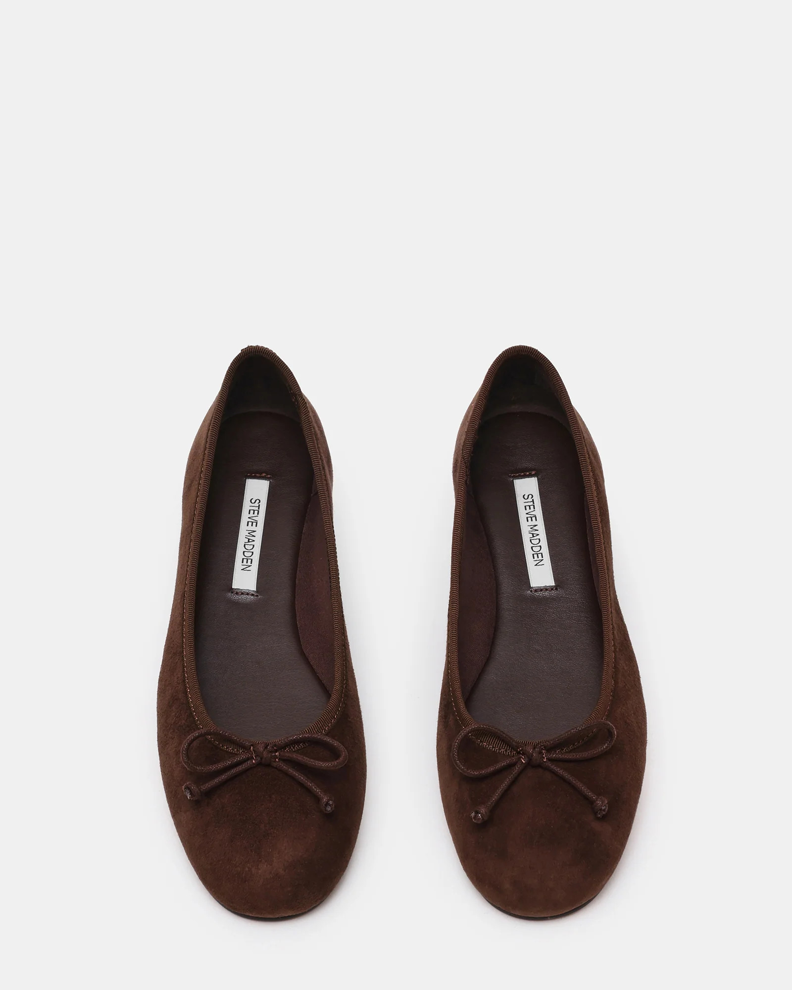SELMA Brown Suede Bow Women's Ballet Flat | Steve Madden (US)