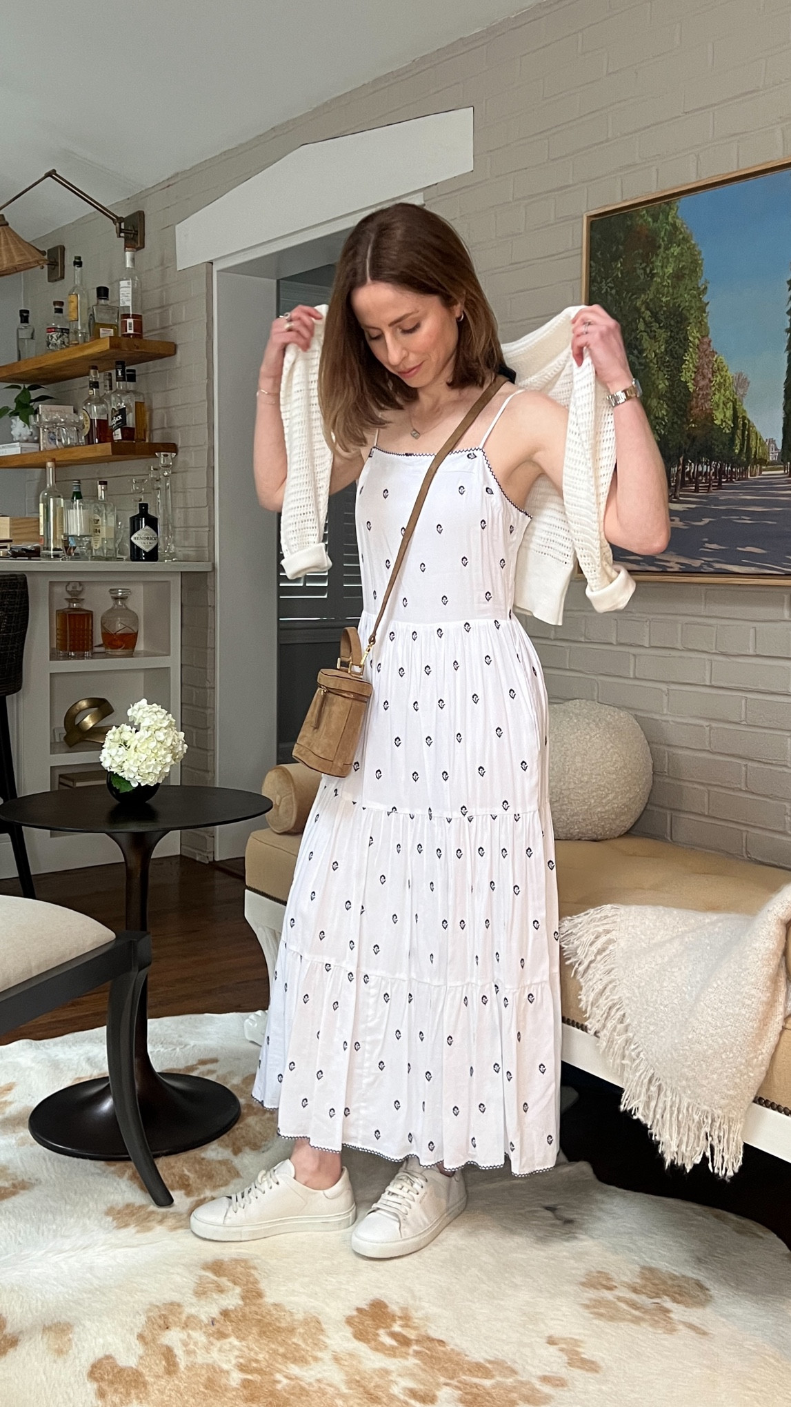 Splendid maxi dress old
Varley Open knit ivory sweater 
Paris 64 beige Suede crossbody 
Axel Arigato white sneaker

Spring outfit idea

#LTKitbag #LTKshoecrush